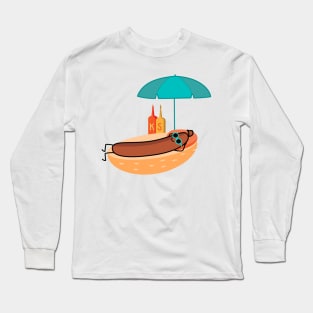 Bratwurst on the beach Long Sleeve T-Shirt